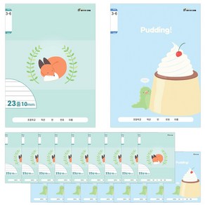클라리온 24매 초등노트 3-6 무제 20권, B 여우/푸딩