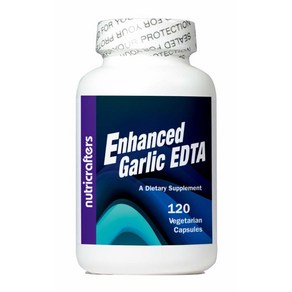 NutiCaftes Enhanced Galic EDTA 120 캡슐 - 1000mg 고효능 칼슘 디소듐 EDTA 포뮬러 - 마그네슘 스테레이트 또는 알루미늄 제올라이트 함유, 120정, 1개