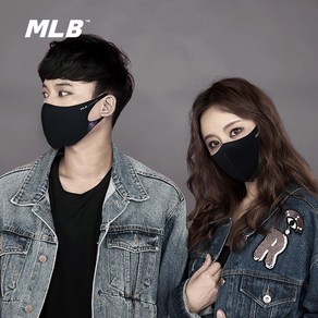 MLB 패션 마스크 자외선 차단 블랙 연예인