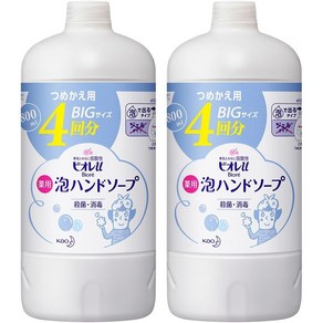 일본 비오레 핸드워시 거품형 꽃모양 거품형핸드워시 리필액 대용량800ml 2개, 800ml