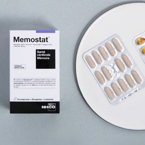 NHCO Memostat - 기억력 및 두뇌 기능 향상 영양제 56정+28캡슐(4주 프로그램), 1개