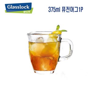 글라스락 강화 유리 퓨전 머그잔, 375ml, 5개