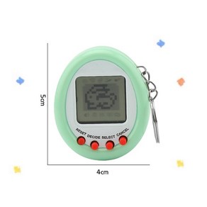 즐거움 놀이 Tamagotchies 전자 애완 동물 완구 90S 향수 49 한 가상 사이버 재미 Tamagochi 게임 콘솔 열쇠 고리, [06] Geen, 1개