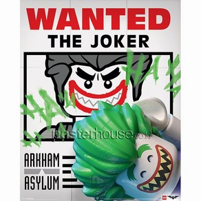 Mini Poste 40x50Cm 인테리어 포스터 - 레고 배트맨 LEGO Batman: Wanted The Joke [Mini], 블랙