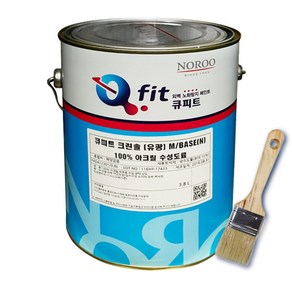 노루페인트 크린솔 무광 4리터 친환경 내외부 아크릭페인트, 화이트, 1개