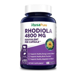 NusaPure Rhodiola Rosea 누사퓨어 로디올라 로사 4800mg 180정