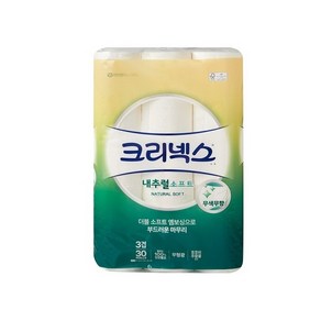 크리넥스 내추럴소프트 3겹화장지 30Mx30롤, 30개