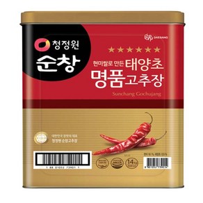 청정원 순창 태양초 명품 고추장 14kg무료배송 대용량 업소용 말통, 14kg, 1통