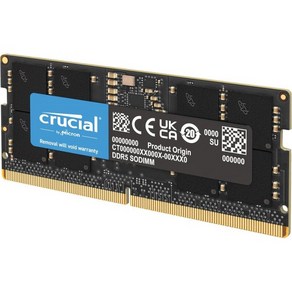 Cucial RAM DDR5 4800MHz CL40 Laptop Memoy CT2K32G48C40S5, 16GB_5600MHz, 1개