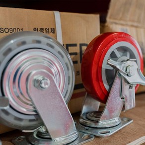 [최상급/합리적가격/보관이동편리] 구루마 구르마 카트 무소음 바퀴, 6인치 특대형대차 바퀴 (지름 150mm), 02. 무소음 인라인 바퀴, 회전형 바퀴, 1개