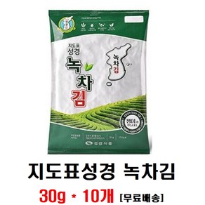 지도표 성경 녹차김, 30g, 10개