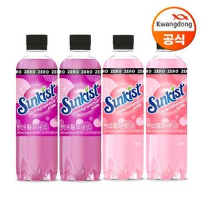 광동 썬키스트 제로 600ml X 24병(자두자몽+복숭아레몬), 24개