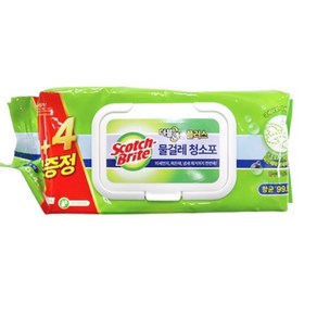 3M 스카치브라이트 물걸레 청소포 더블액션 플러스 대형 리필 20매+4매