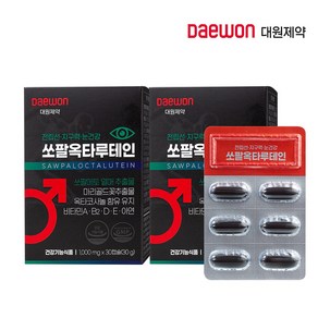 [대원제약] 쏘팔옥타루테인 전립선 지구력 눈건강 1000mg 30캡슐 2박스(2개월분), 2개, 30정