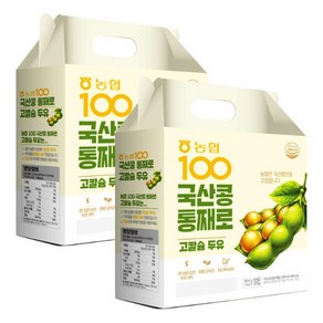 농협 100 국산콩 통째로 고칼슘 두유, 190ml, 64개