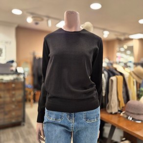 BCBG [올앤선드리] 베이직 라운드넥 P/O 니트_ A5S2K381 99 [BLACK]