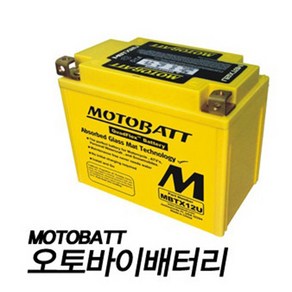 모터뱃 YTX12BS-MBTX12U 오토바이 배터리, 1개