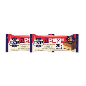 롯데 이지프로틴 고단백질바 60g 2개, 1세트