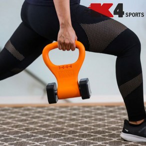 K4스포츠아몸디 K4-100 핸드그립 케틀벨 손잡이 덤벨 스윙 휴대용 무게조절 케틀벨, 오렌지(K4-100), 1개