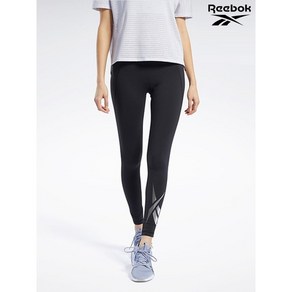 리복 Reebok 여성 블랙 트레이닝 TS 럭스 레깅스 REPA1F357BK, Black/XS, 1개