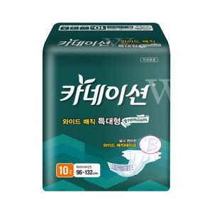 카네이션 성인용기저귀 (W3) 프리미엄 와이드매직 특대형(겉기저귀) 10매X10팩 8팩 4팩 각 1박스, 특대형, 4개, 10개입