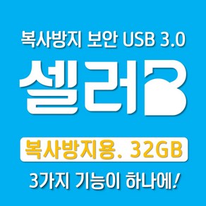 [셀러비USB] 복사방지 보안 복사 복제 방지 금지. 샌디스크3.1. 32GB