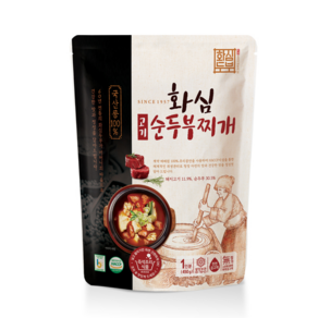 [화심두부] 고기 순두부찌개 100% 우리콩과 국산 돼지고기, 450g, 3개