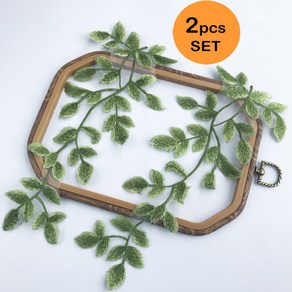 공구리 ﻿leaf set 레이스 잎사귀자수 DIY 빅와펜 와펜패치 모티브 손바느질용 의류리폼자수