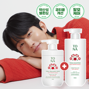 투나 토마토 모발두피 모두다 탈모케어세트(샴푸1000ml+트리트먼트 팩700ml), 1개