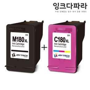잉크다파라 삼성 호환잉크 INK-M180 C180 XL 세트 SL-J1660 J1663 J1665 J1770FW, 1세트, INK-M180 검정+컬러 호환