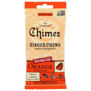 Chimes Ginge Chews Oange 1.5 Ounce (Pack of 12) Chimes Ginge Chews 오렌지 1.5온스(12팩), 12개