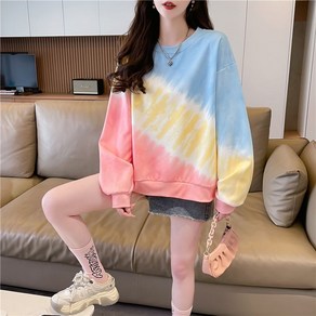 [Myshe]가을 여성 맨투맨 티 프린팅 라운드넷 긴팔 티 Myshe qxz1210YCtm8