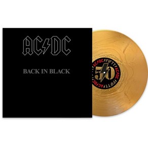 [LP] AC/DC (에이씨 디씨) - Back In Black [골드 컬러 LP] : 50주년 기념반