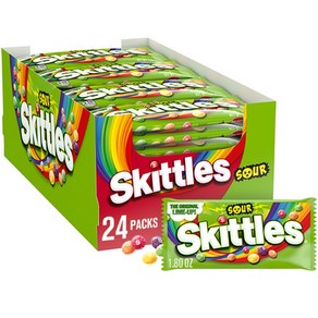 스키틀즈 미국 사우어 신맛 캔디 51g x Skittles Sou Candy, 1.22kg, 1개