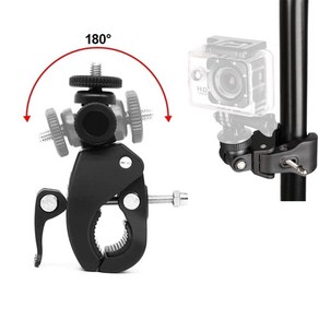 볼 헤드 마운트 고프로 액션캠 히어로 거치대 집게 고정 삼각대 카메라 회전, 집게볼헤드마운트, 1개