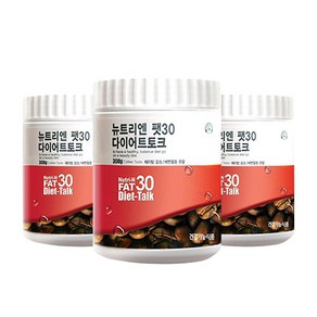 (당일 출고) 뉴트리엔 팻30 다이어트 토크커피 대용량300g 가르시니아 배변 숙변 식이섬유 음료 뱃살, 300g, 3개