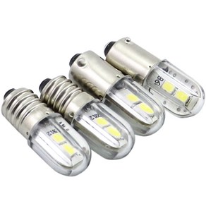 표시등 24V T4w 6 3V 48V 220V 120V LED 4SMD 전구 60V 2835 Ba9s 6V E10 1w 12V, E10-12V-white