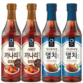 청정원 까나리 액젓 500g 2개 + 멸치액젓 500g 2개