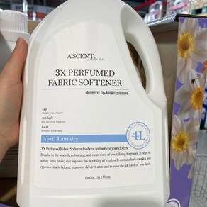 에이센트 3X 고농축 퍼퓸드 섬유유연제, 1개, 4L