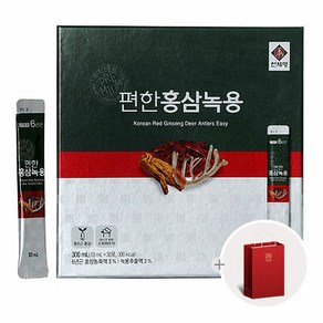 [천제명] 6년근홍삼 편한홍삼녹용 (10ml x 30포) + 쇼핑백, 1개, 300ml