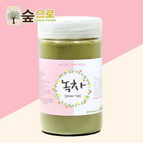 숲으로허브 천연곡물팩 녹차가루 통 100g, 1개, 1개입