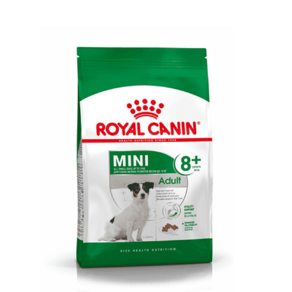 로얄캐닌 미니 어덜트 8+ 8kg / 8세이상 반려견 노령기 건식사료 / ROYAL CANIN, 닭+오리, 1개