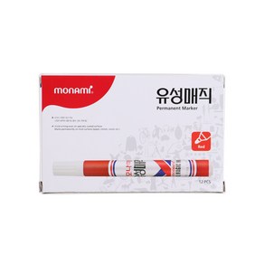 모나미 유성매직 3색 1박스 12개입 OIL MAGIC