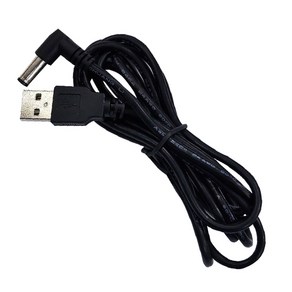 USB to DC 010 5.5x2.1_1.5M USB전원케이블 DC5V연결케이블 ㄱ자형 (블랙), 1.5m, 1개