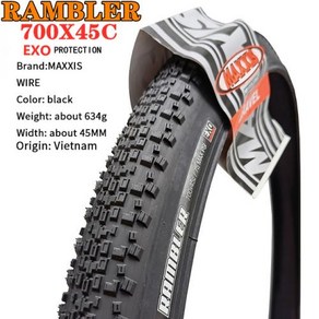 MAXXIS RAMBLER 스틸 타이어 벨트 아래 수 많은 레이스 윈 백 로드 어드벤처 700X 40C 700X 45C EXO, 700X45C WIRE, 와이어, 3) 700X45C WIRE - 와이어