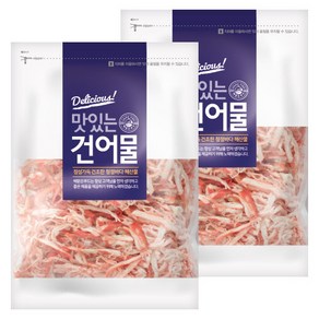 해맑은푸드 홍진미 오징어채, 500g, 2개