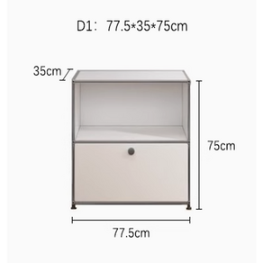 USM 스타일 모듈 가구 스테인레스 스틸 TV 캐비넷 서랍장 SL-2666, 07-화이트 싱글 캐비닛 D1 모델, J. 화이트 싱글 캐비닛 D1