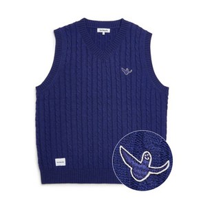 마크곤잘레스 ANGEL WAPPEN CABLE KNIT VEST - VIOLET Z233UKT010024 563332