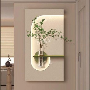 조명액자 인테리어그림 벽화 led 스위치 화분 꽃병 무드등, 그린