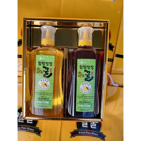 [함평청정꿀] 국내산 벌꿀 아카시아꿀1kg+밤꿀1kg 2개 설 명절 선물세트 아침 건강 산지직배송, 1kg